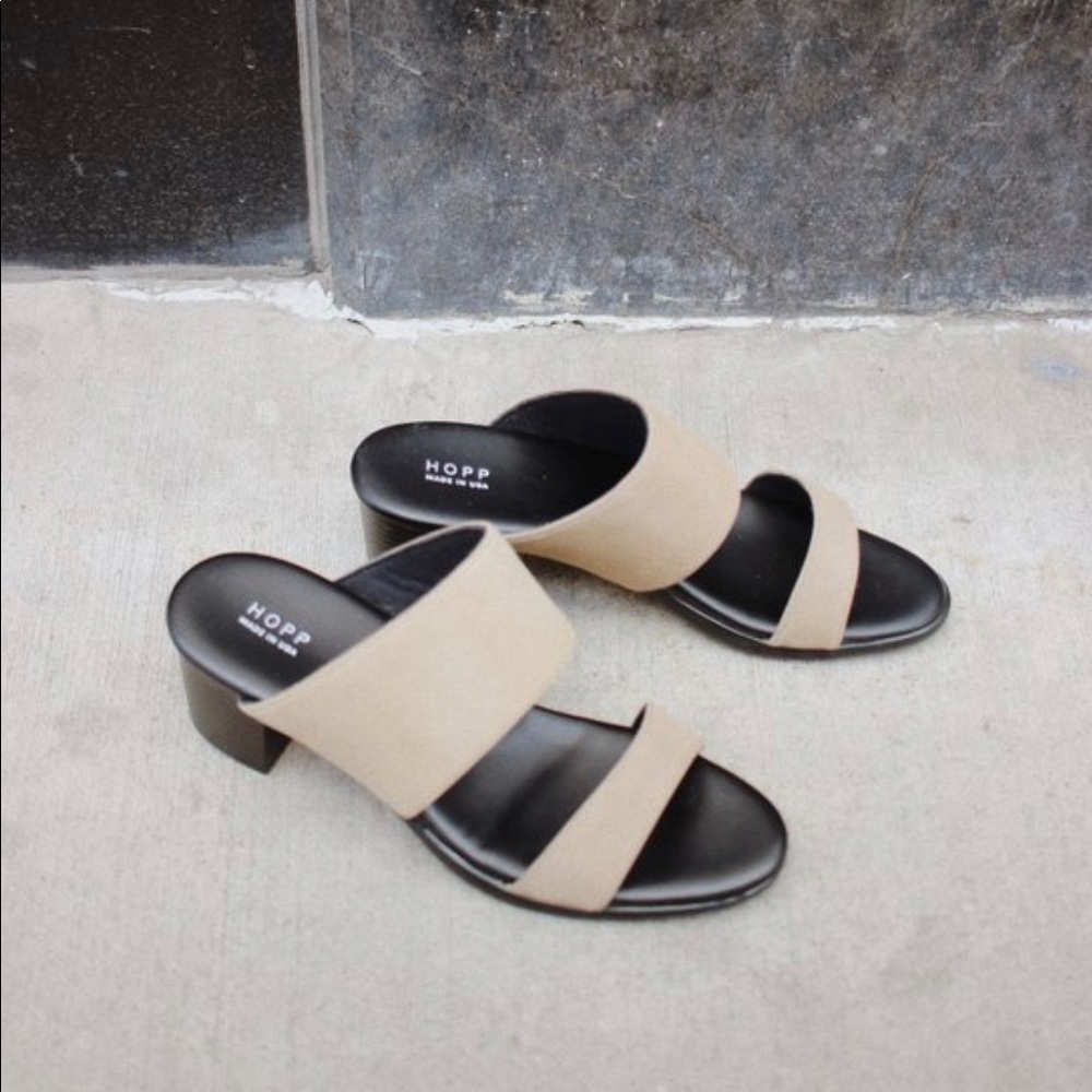 Women's Two-Strap Sandal in Beige